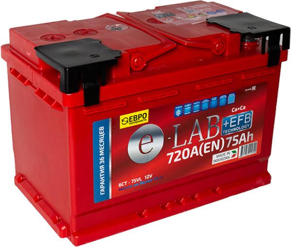 Автомобильный аккумулятор E-Lab +EFB 75 Ah (0) 720A L3 6СТ-75 / 075 111 K11 E - фото