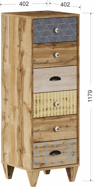 Комод MODULA Нордика INV10T-6S-402/402/1179(24)