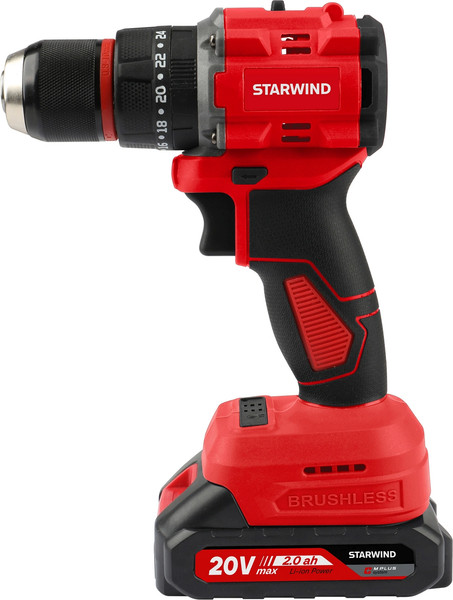 Аккумуляторная дрель-шуруповерт StarWind CDB20-2.0/2hs1 - фото