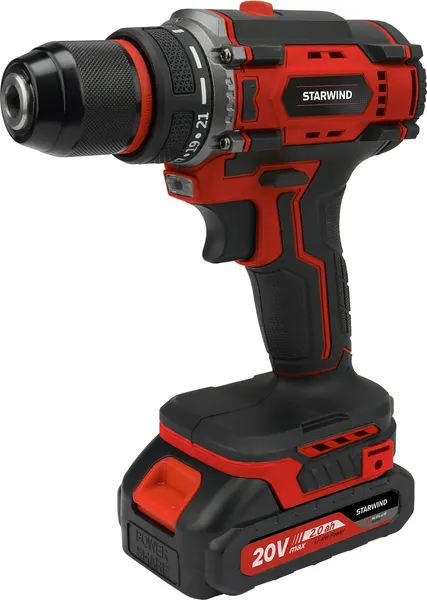 Аккумуляторная дрель-шуруповерт StarWind CD20-2.0/2.0S1 - фото