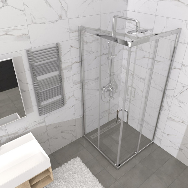 Душевой уголок Triton Фикс-Хром 80x80