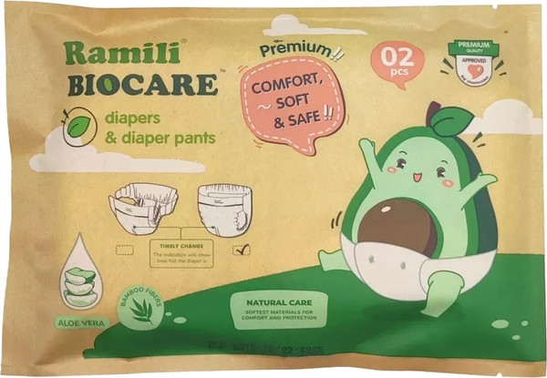 Подгузники-трусики детские Ramili Biocare Large / LP2 - фото