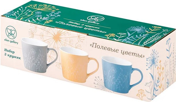 Набор кружек Elan Gallery Полевые цветы / 880239