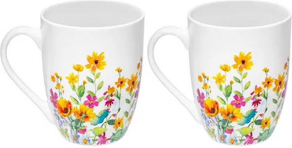 Набор кружек Elan Gallery Кролик в цветочном поле / 880249