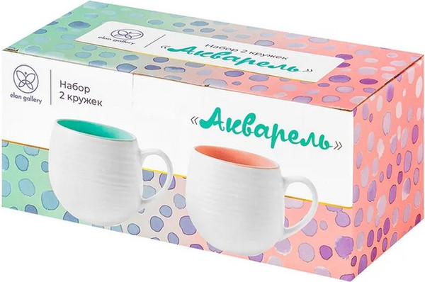 Набор кружек Elan Gallery Акварель / 880247
