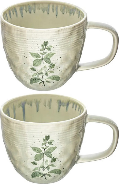 Чашка с блюдцем Elan Gallery Лимонная мята / 880254