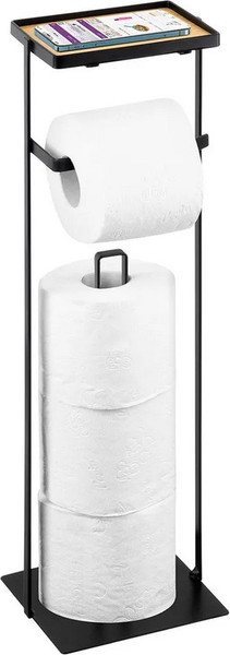 Стойка для туалетной бумаги El Casa Черная / 240475