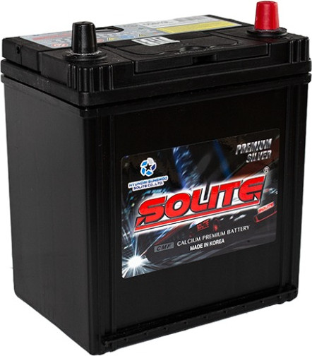 Автомобильный аккумулятор Solite Silver Premium 50 Ah (1) тонк. клеммы 410A B19 / Silver 55B - фото