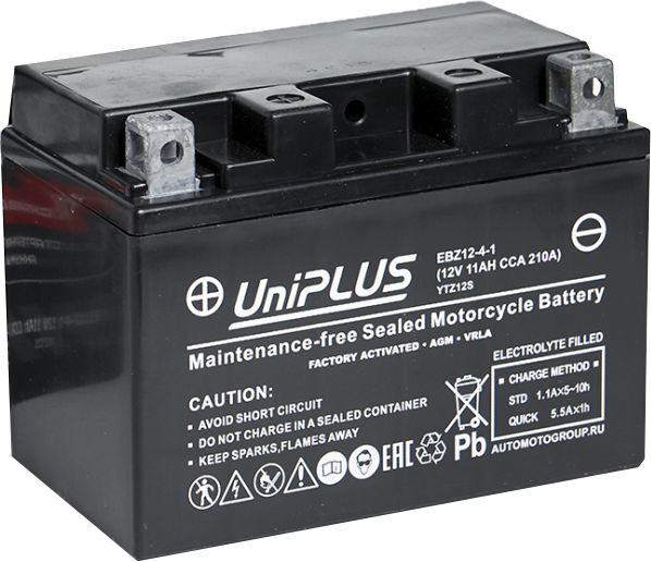 Мотоаккумулятор UniPLUS HP (1) 210A YTZ12S-BS / EBZ12-4-1 - фото