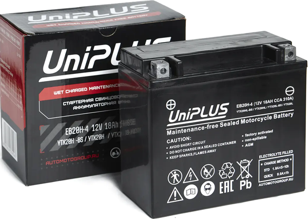 Мотоаккумулятор UniPLUS HP (1) 310A YTX20-BS / EB20H-4