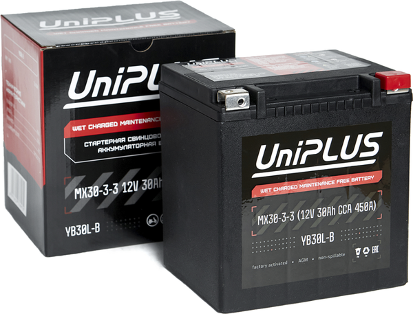 Мотоаккумулятор UniPLUS PS (0) 450A YIX30L / MX30-3-3