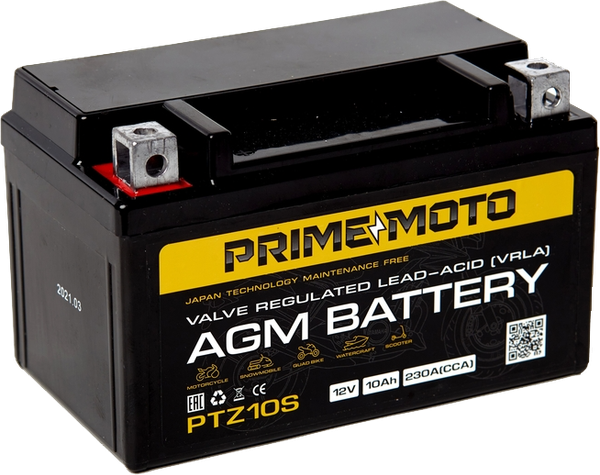Мотоаккумулятор PrimE (1) 250A YTZ10S-BS / PTZ10S - фото