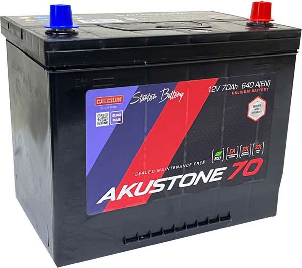 Автомобильный аккумулятор AKUSTONE Asia (0) борт 640A D26 / 12V70 AH/N50-SMF - фото