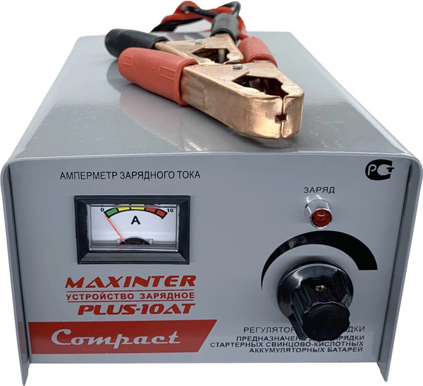 Зарядное устройство для аккумулятора Maxinter PLUS-10AT трансформаторное 12V 1 - 10A WET / EFB - фото