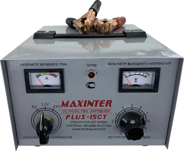Зарядное устройство для аккумулятора Maxinter PLUS-15CT трансформаторное 6/12/24V 1 - 15A WET / EFB - фото