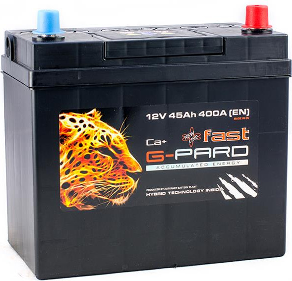 Автомобильный аккумулятор G-PARD Asia (0) тонк. клеммы 360A B24 / 12V45 AH/B2 - фото