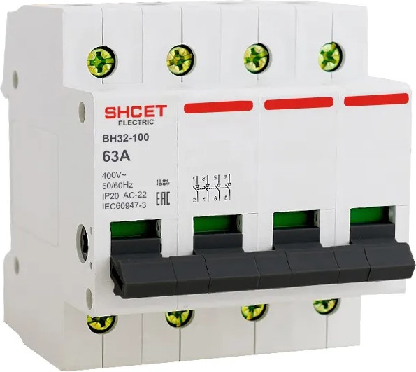 Выключатель нагрузки SHCET ВН32-100 4Р 40А / S0000356 - фото