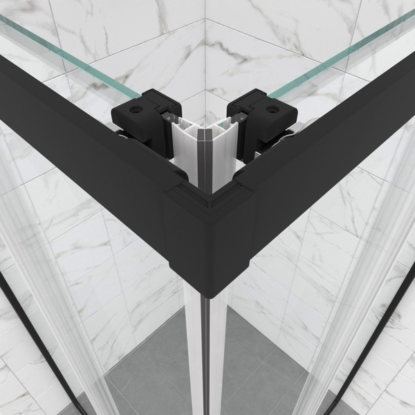 Душевой уголок Triton Фикс-Блэк 120х90