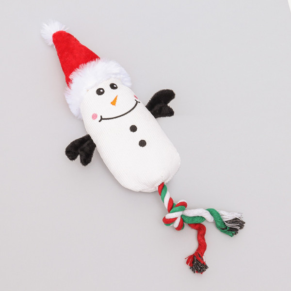 Игрушка для собак Sima-Land Снеговик с канатом / 9586984