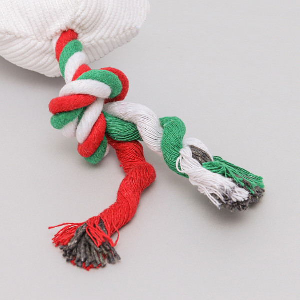 Игрушка для собак Sima-Land Снеговик с канатом / 9586984