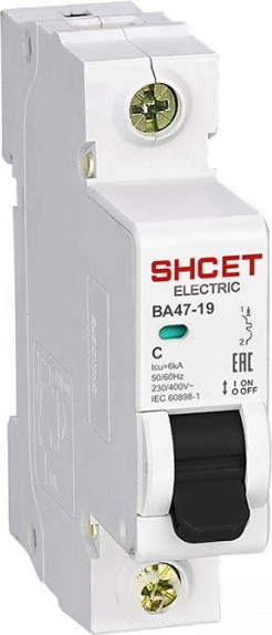 Выключатель автоматический SHCET ВА 47-19 1Р 5А 6kA хар.C / S0000045 - фото