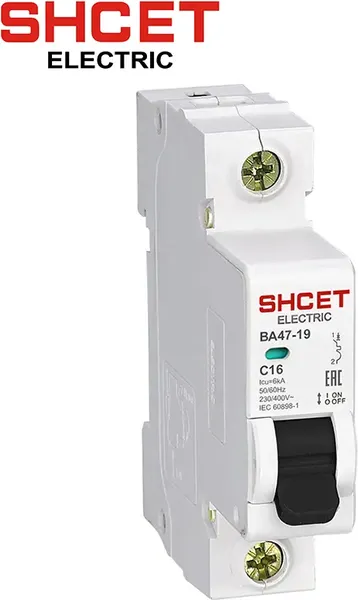 Выключатель автоматический SHCET ВА 47-19 1Р 13А 6kA хар.C / S0000049 - фото