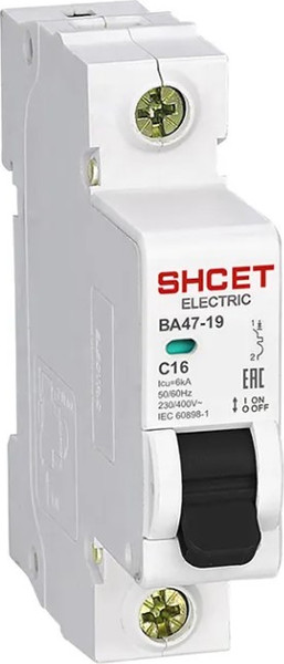 Выключатель автоматический SHCET ВА 47-19 1Р 32А 6kA хар.В / S0000069 - фото