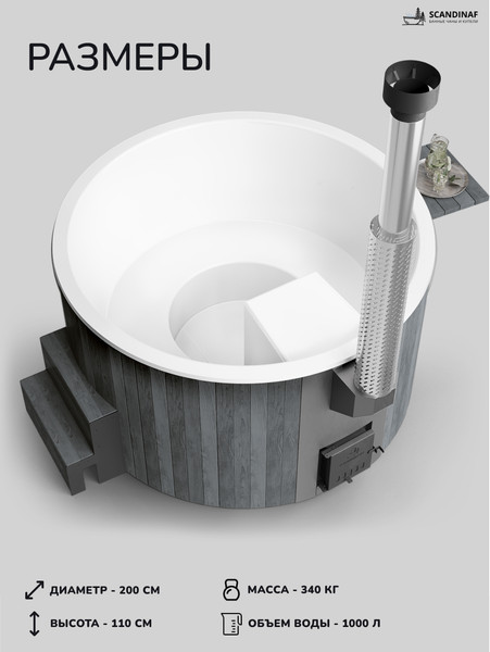 Купель SCANDINAF Furako 200GW