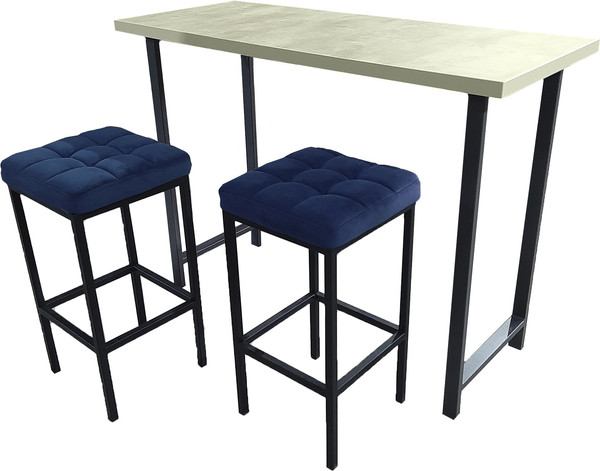 Барный стол Древпром Шелковый камень 120x50x88 М94 / ДП1-02-04