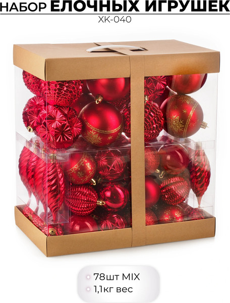 Набор шаров новогодних Ausini XK-040