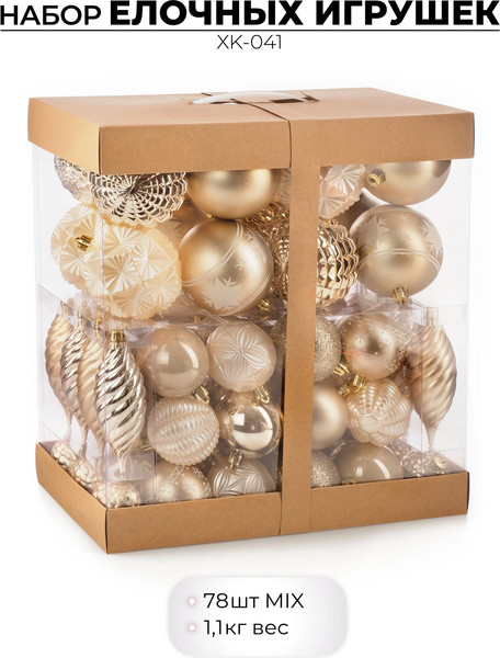 Набор шаров новогодних Ausini XK-041