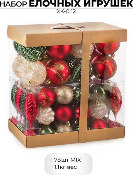 Набор шаров новогодних Ausini XK-042