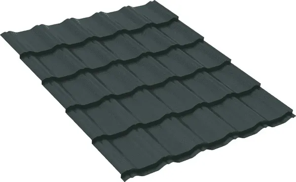 Металлочерепица Скайпрофиль Модульная Вилейская Волна 350x25 0.5-Пэ Rooftop Matte RAL7016 - фото