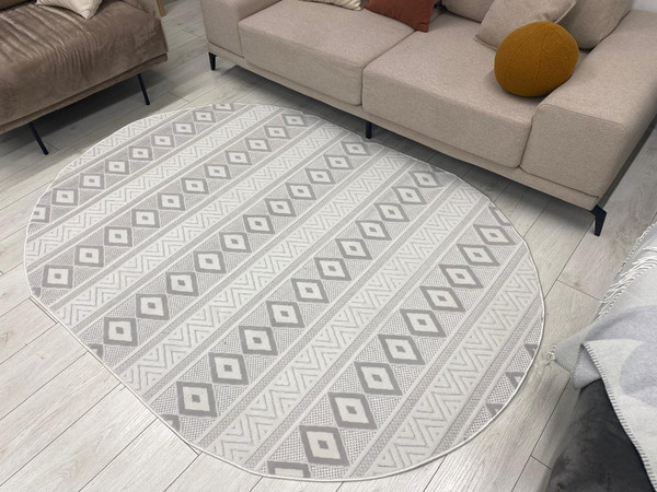 Ковер Radjab Carpet Сканди Сизаль Овал 10926C