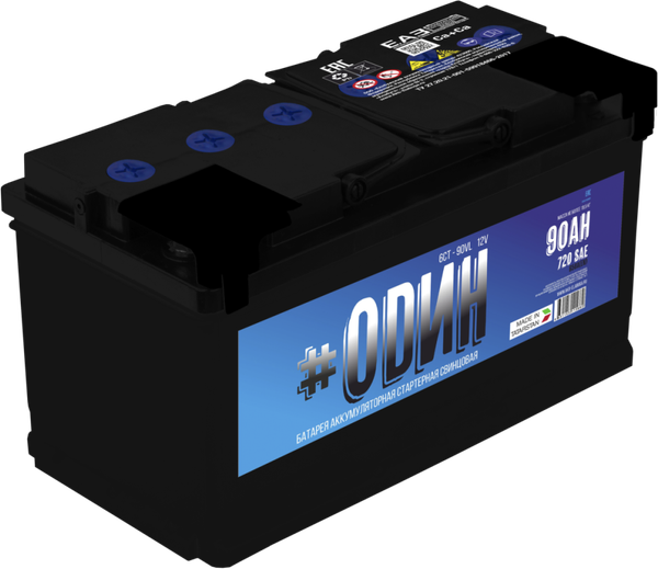 Автомобильный аккумулятор ODИН 90 Ah (1) 720A L5 / 6CT-90 - фото
