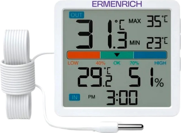Термогигрометр Ermenrich Report WR10 / 86032 - фото