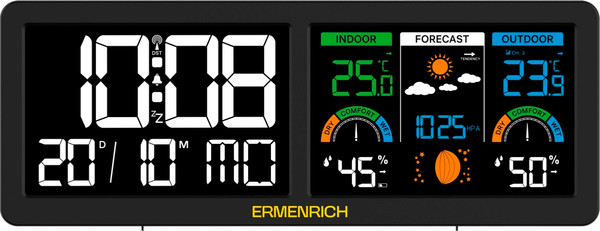Метеостанция цифровая Ermenrich Report WR70 / 86038 - фото