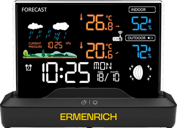 Метеостанция цифровая Ermenrich Report WR40 / 86035 - фото