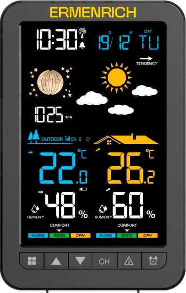 Метеостанция цифровая Ermenrich Report WR30 / 86034 - фото
