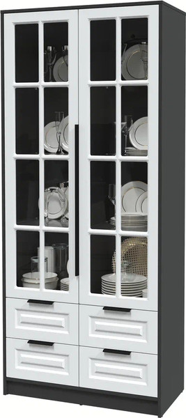 Шкаф с витриной Интерлиния Концепт КТ-ШВ2 Деко