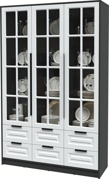 Шкаф с витриной Интерлиния Концепт КТ-ШВ3 Деко