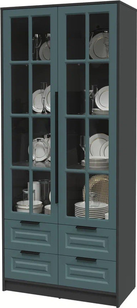 Шкаф с витриной Интерлиния Концепт КТ-ШВ2 Деко