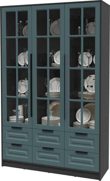 Шкаф с витриной Интерлиния Концепт КТ-ШВ3 Деко