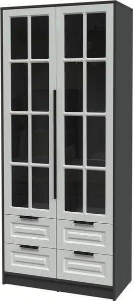 Шкаф с витриной Интерлиния Концепт КТ-ШВ2 Деко - фото