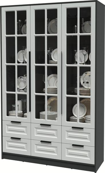 Шкаф с витриной Интерлиния Концепт КТ-ШВ3 Деко