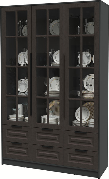 Шкаф с витриной Интерлиния Концепт КТ-ШВ3 Деко