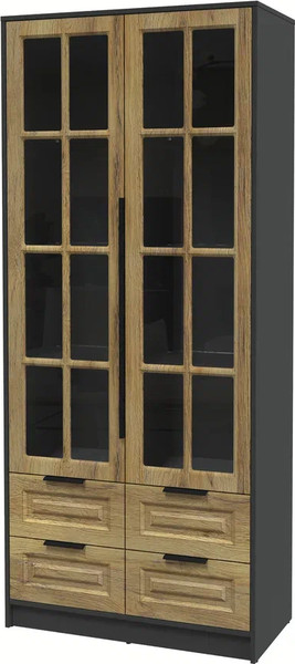 Шкаф с витриной Интерлиния Концепт КТ-ШВ2 Деко - фото
