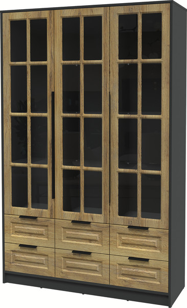 Шкаф с витриной Интерлиния Концепт КТ-ШВ3 Деко - фото