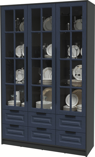 Шкаф с витриной Интерлиния Концепт КТ-ШВ3 Деко