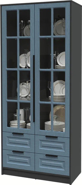 Шкаф с витриной Интерлиния Концепт КТ-ШВ2 Деко